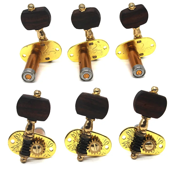 Rosewood Bearing Guitar Tuning Pegs Guitar Accessories Gold Classical Guitar Tuning Peg