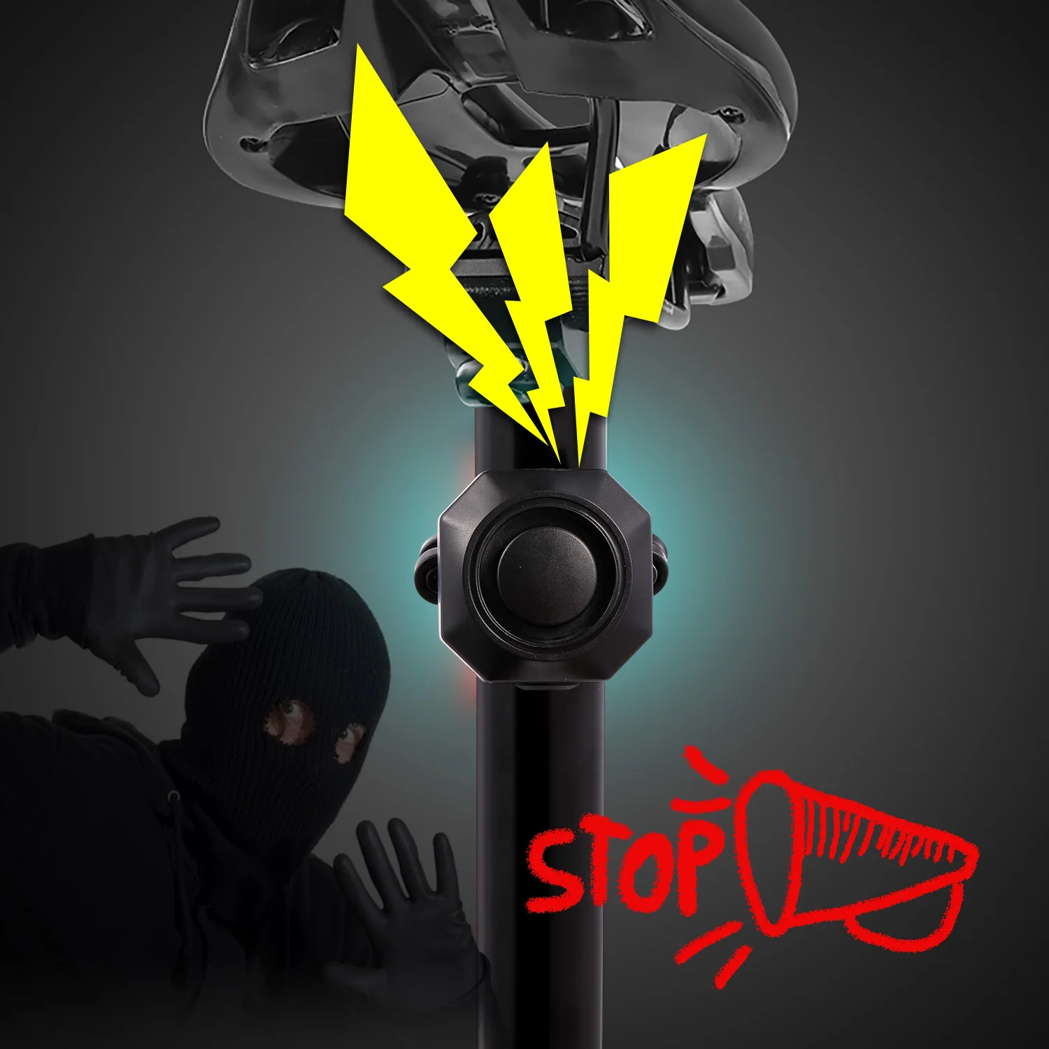 110dB thief for waterproof bike e-bike with anti remote control  IP65 alarm motor theft wireless bicycle alarm