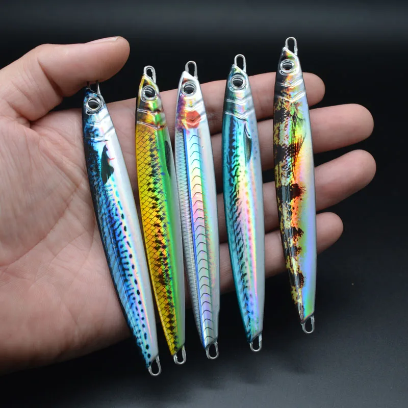 JIGGINGSOUL-RTS-318-150g 3D Bionic Printing  major Vertical  craft attracts fish longer flash Fast Sinking sliding Needle tuna