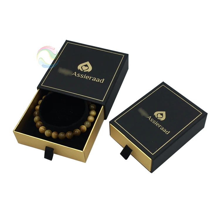 Manufacturer Luxury Modern Cardboard Black Custom Logo Box Jewelry Packaging