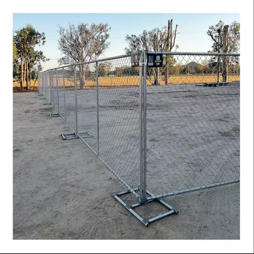 American Galvanized Removable Diamond Chain Link Temp Fencing 6X12 Portable Construction Site Temporary Fence Panel