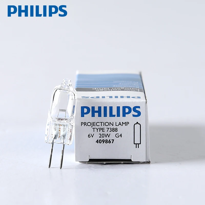  Лампа Philips 6 В 12 24 10 Вт 20 100 150 7388 7724 7387 7158 G4 лампочка для микроскопа инструмент