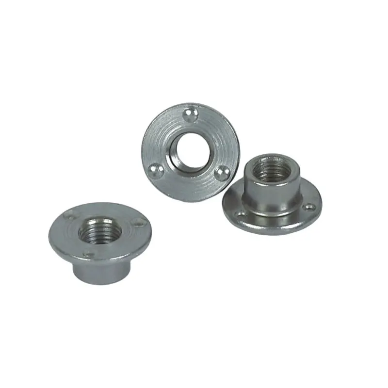 T-Nuts Carbon Steel Round Base Screw-In Fasteners Custom Bolt M12 M10 M5 M4 M22 Brad Hole Tee Nut
