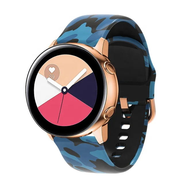 Soft Fadeless Pattern Printed Bands Silicone Watch Strap For Samsung Galaxy Watch 4/4 Classic
