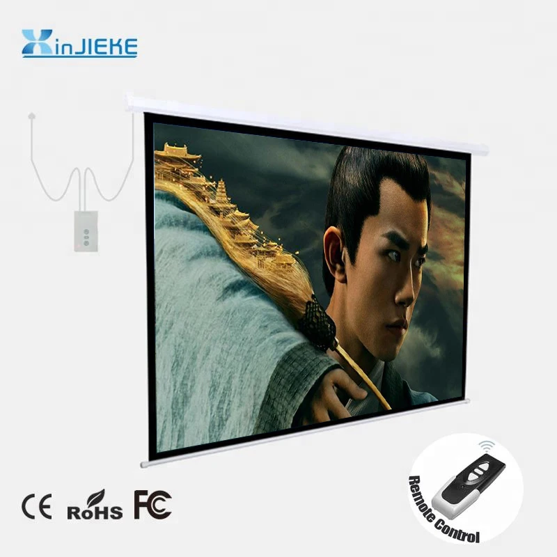 150inch 200inch  Electric Projection Screens,  Motorized   Home Cinema Projector Screen Good Price