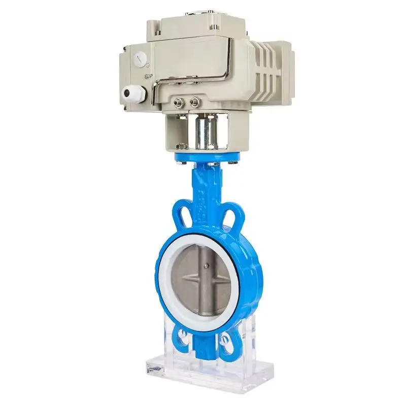 Dn50 Dn65 Dn100 водяной Электрический привод управления 220 В Epdm Ptfe резиновый уплотнительный Тип моторизованный клапан-бабочка