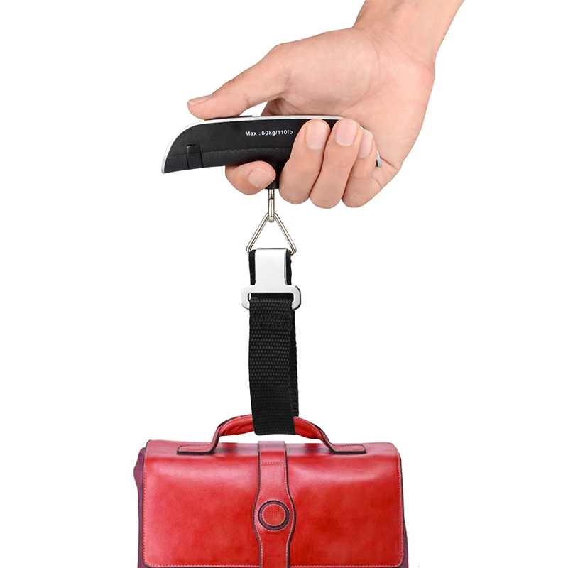 guangdong factory 50kg / 10g electronic travel hanging portable digital weighing scale luggage
