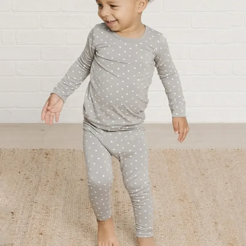 New Arrival 95% Bamboo Viscose 5% Spandex Bamboo Pajamas Baby And Kids Dual Zipper Bamboo Baby Clothes