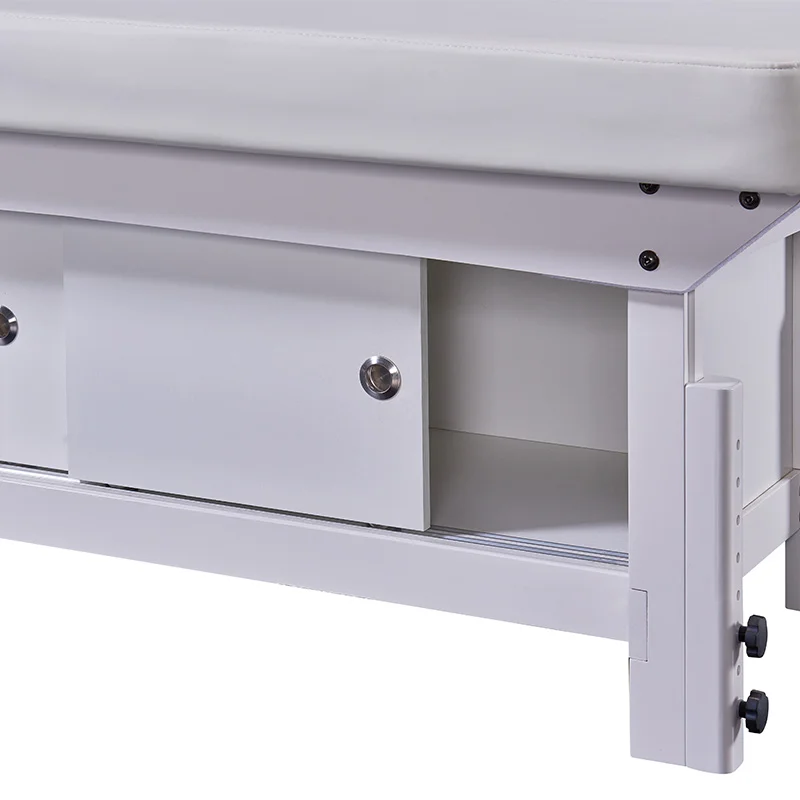 European Style Wooden Massage Table Spa Bed for Beauty Salon with i Pad Rack Commercial Furniture Professional Manufacturer