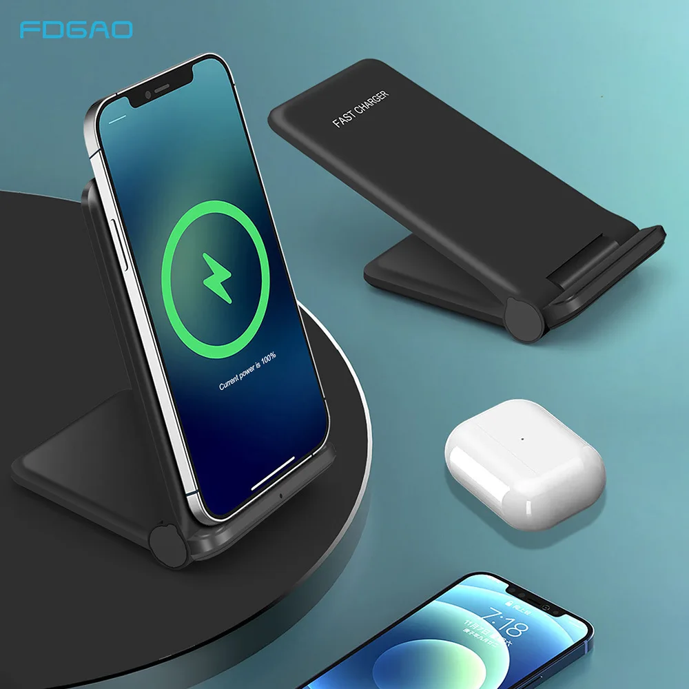 Free Sample Type-C Waterproof Smart Watch Phone Silica Gel 2In1 Fold Magnetic Wireless Chargers For Wireless Charger Iphone