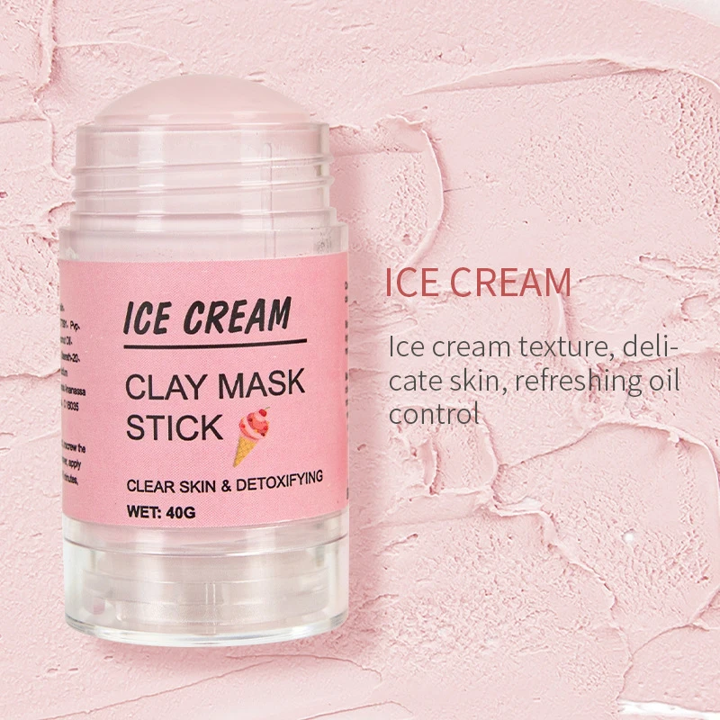 SEOMOU Custom Face Clay Mask Stick Facial Skin Care Matcha Green Tea Purifying Stick Mask Facial Clay Mud Solid Green Tea Mask