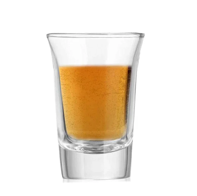 High quality 1.5oz Small Glass Shot Cups with Heavy Base for Vodka Whiskey Tequila Espresso  Liquor
