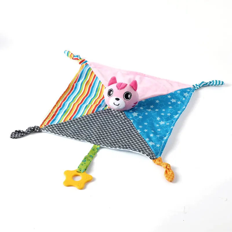 Детское мягкое плюшевое мягкое успокаивающее полотенце с мультяшным животным