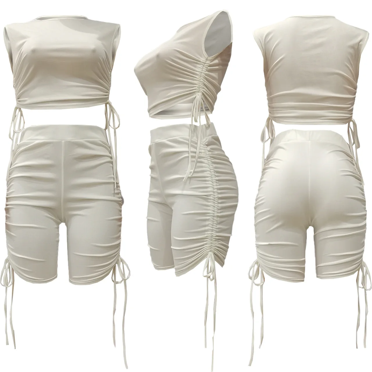 
High Quality Summer casual women top and shorts two piece set women clothing 