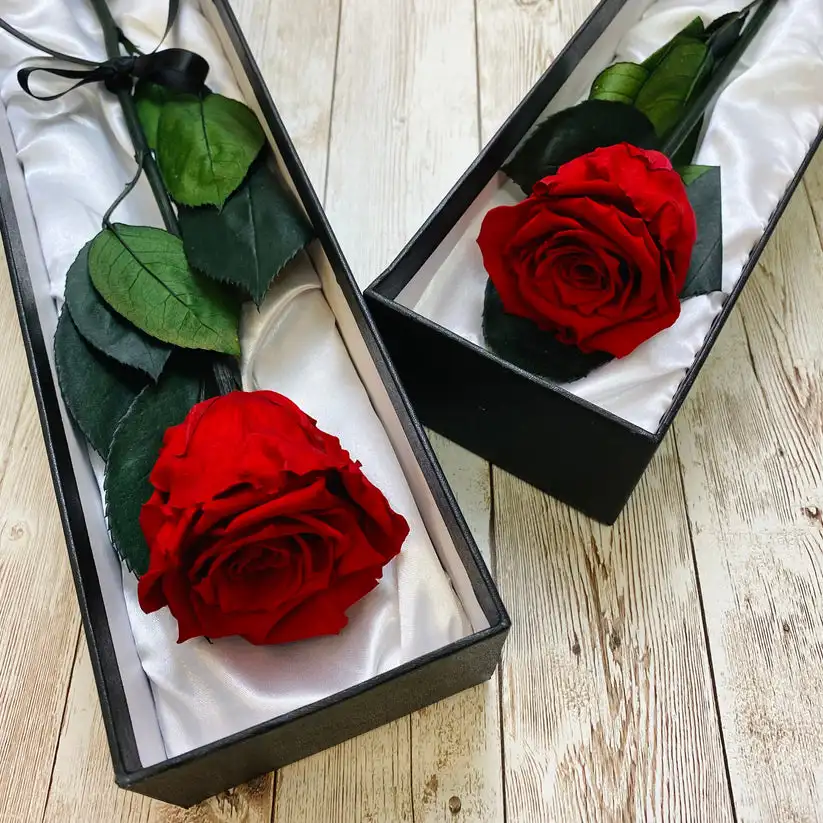 Natural touch preserved roses and preserved stems preserved colombian roses with stick