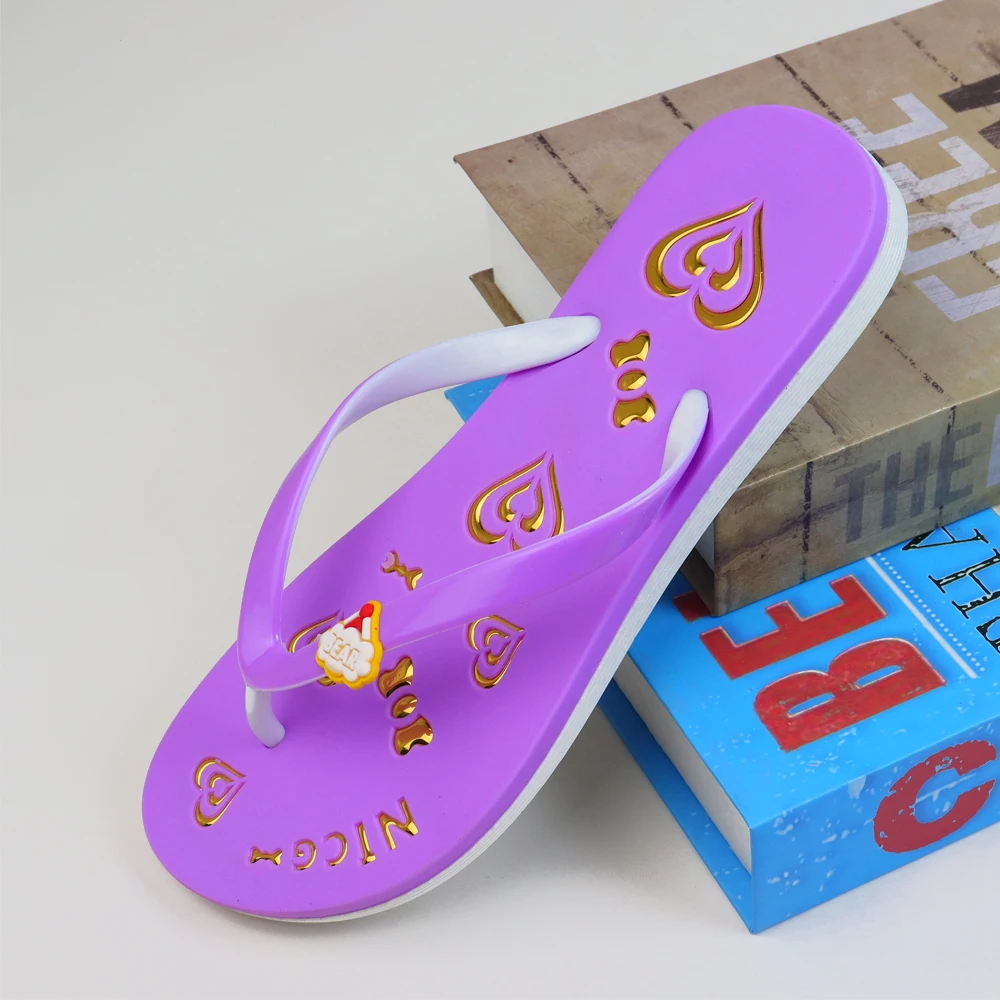 Factory Hot Selling Custom Logo Beach Slim Hard Drives Flip-Flops Slippers For Ladies