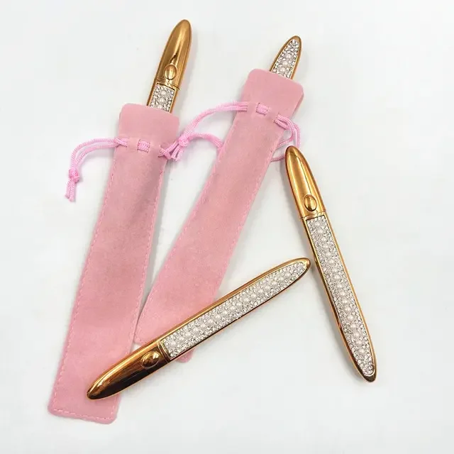 Wholesale Waterproof Fast Drying Eyelashes Liquid Liner Pen With Private Label Fashion Rhine Stone Magic Glue Adhesive Eyeliner