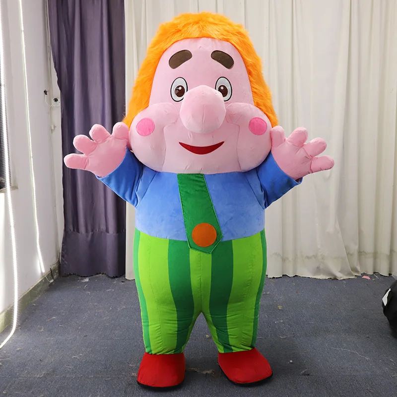 Moving plush mascots cartoon character inflatable Carlson mascot costume for adults