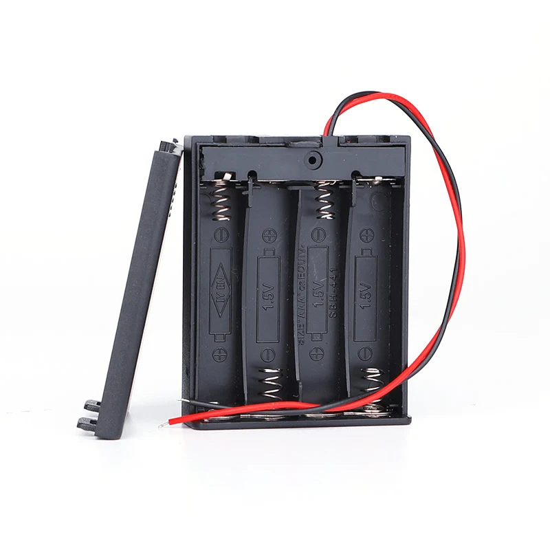 Оптовая продажа пластиковый корпус для держателя батареи AA/AAA с крышкой включения/выключения и аксессуарами AA AAA