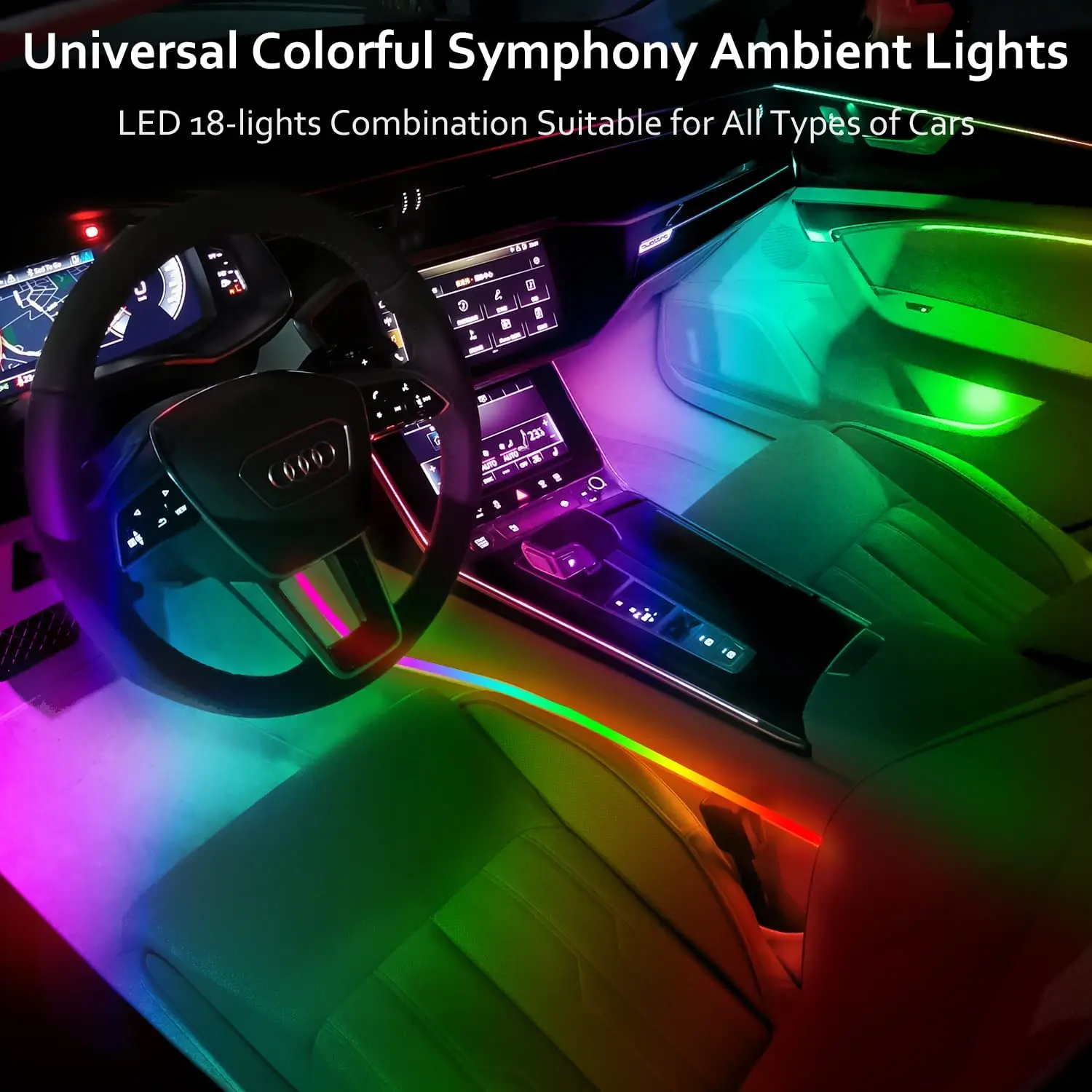 Streams RGB Symphony ambient lighting car acrylic strip interior universal led lights for car