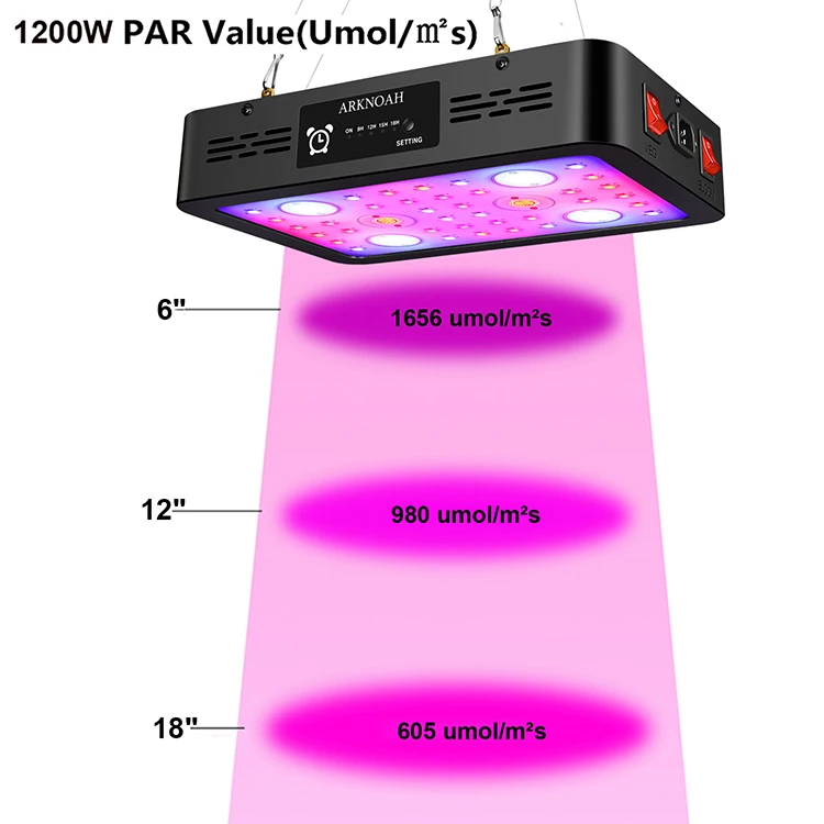 High PPFD Led Plant Grow Lamp Full Spectrum Hydroponic Growing Bloom Buttons 1200w 3600w 2400w Crees Cob Led Grow Light