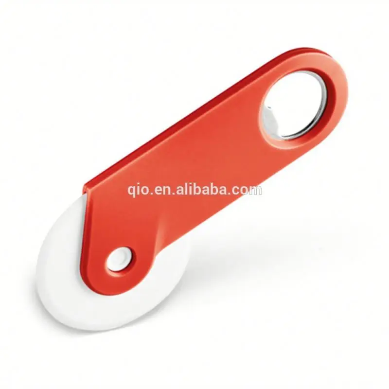 Amaozn Hot Sale Eco-Friendly Plastic Kitchen Tools Pizza Cheese wheel Cutter  With bottle opener