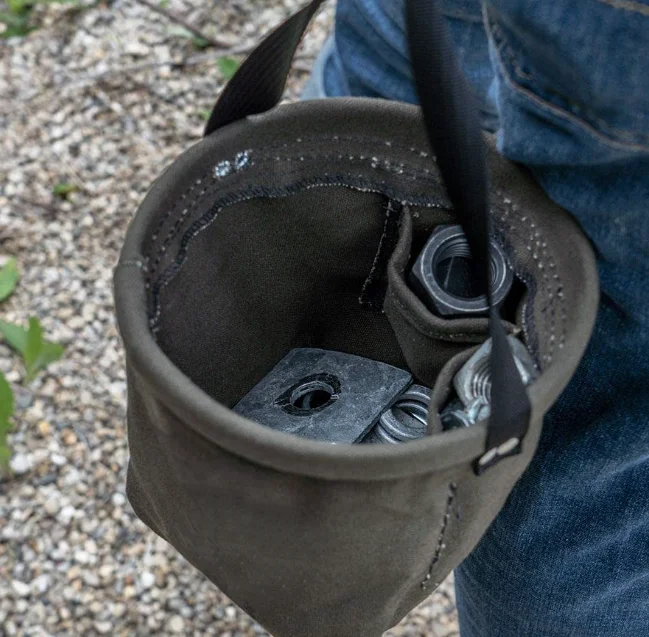 Custom Utility Ripstop Small Open Top Power Tool Storage Bag Heavy Duty Foldable Mens Waxed Canvas Bucket Bag For Tools