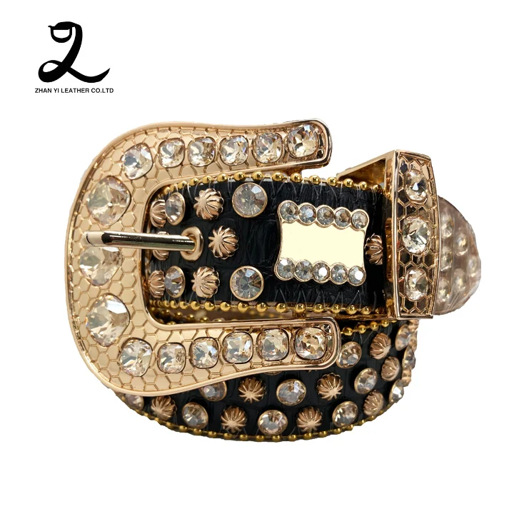 Western Bling Bling Fashion Kid Belts Custom Belts Crystal Buckle Cowboy and Cowgirl