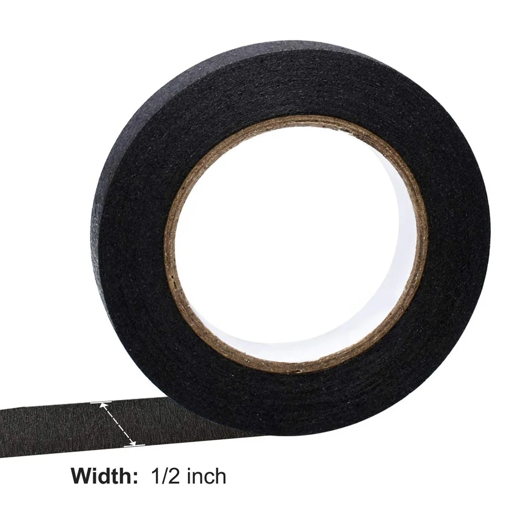 Custom Logo OEM Black Painters Paper Tape Easy Removal Trim Edge Finishing Decorative Marking Masking Tape