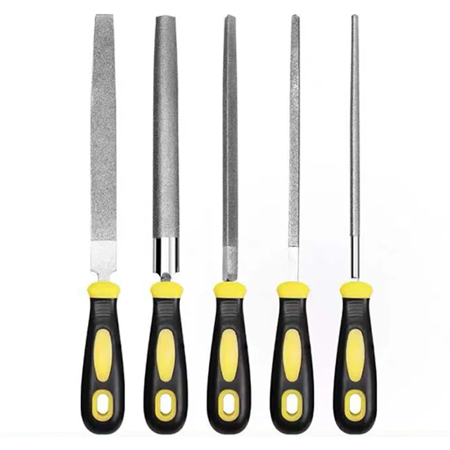 Professional Carbon steel rasp file double colors plastic handle Rasp File Flat File