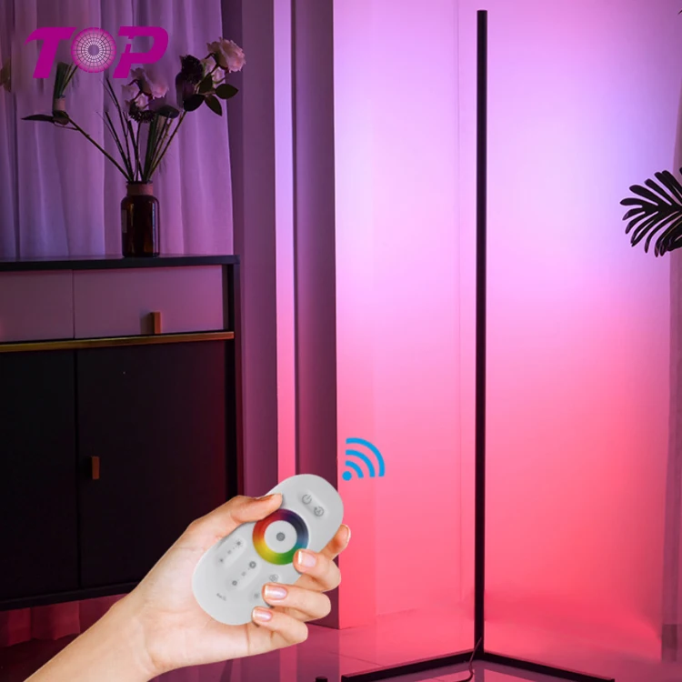  Новый дизайн популярный Угловой светодиодный напольный светильник RGB для гостиной гостиницы