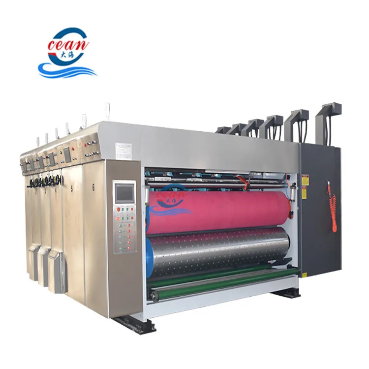Corrugated Cardboard Carton Box Automatic Printing Slotting Die Cutting Machine