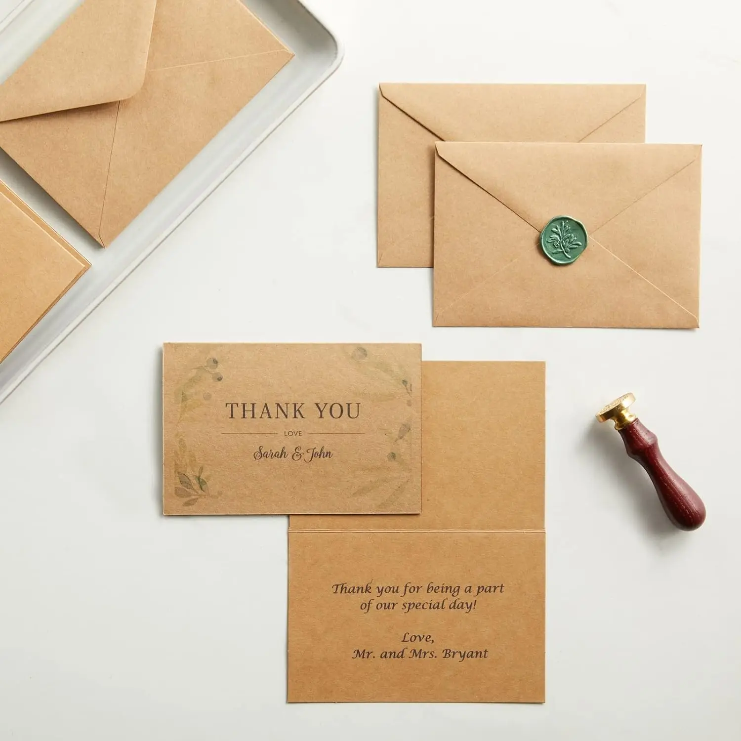 100 Pack Blank Cards and Envelopes 4x6, Bulk Kraft Paper Greeting Cards for DIY Card Making, Wedding, Birthday, All Occasions