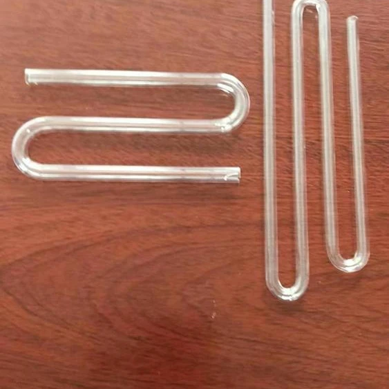 Custom   different sizes bent shape borosilicate glass tube quartz glass tube quartz pipe