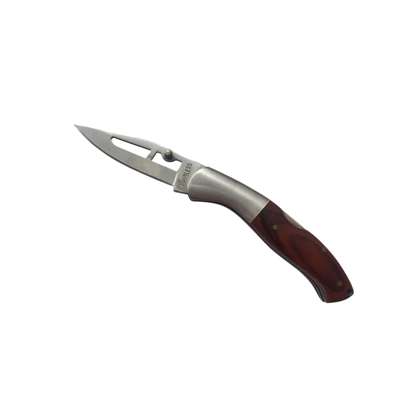 wood handle custom mini pocket folding utility Camping knife