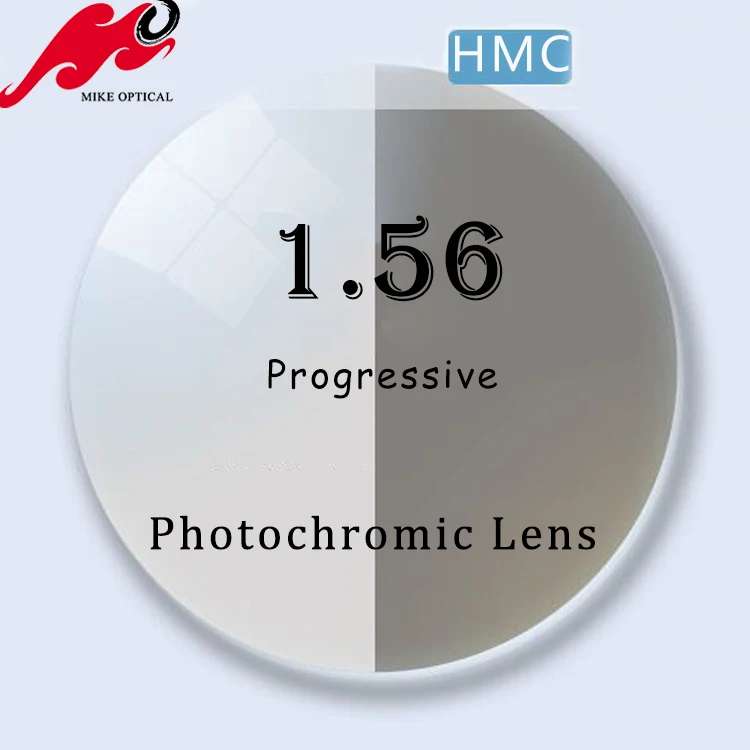 1,56 фотокоричневые прогрессивные оптические линзы HMC, низкая цена, оптовая продажа, фотохромные линзы, Линзы для очков
