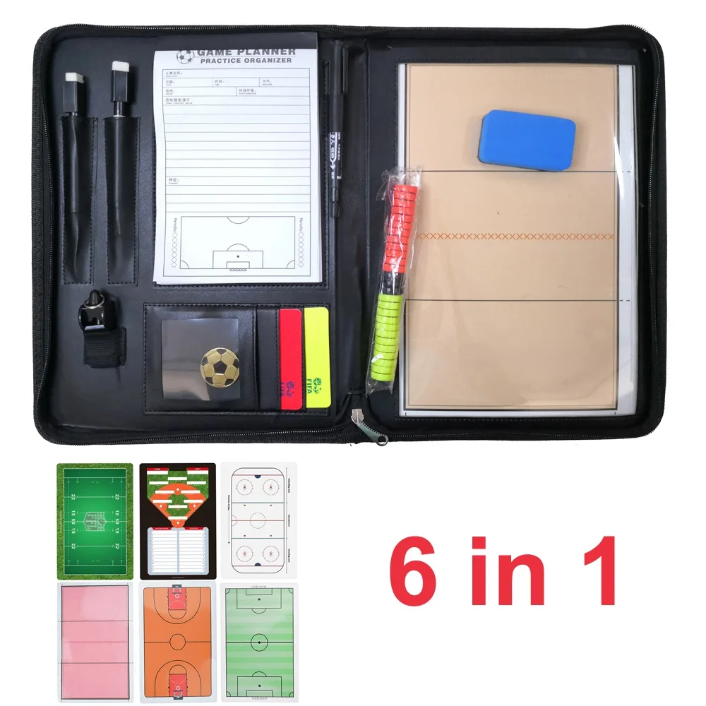 Volleyball baseball hockey coaches tactic board 6 in 1 multi purpose coaches clipboard
