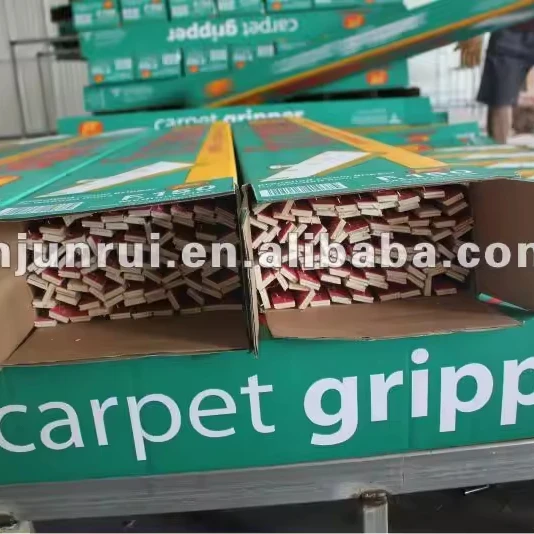 Free sample wooden and concrete smooth edge carpet accessory  wooden carpet clip nail tack strip
