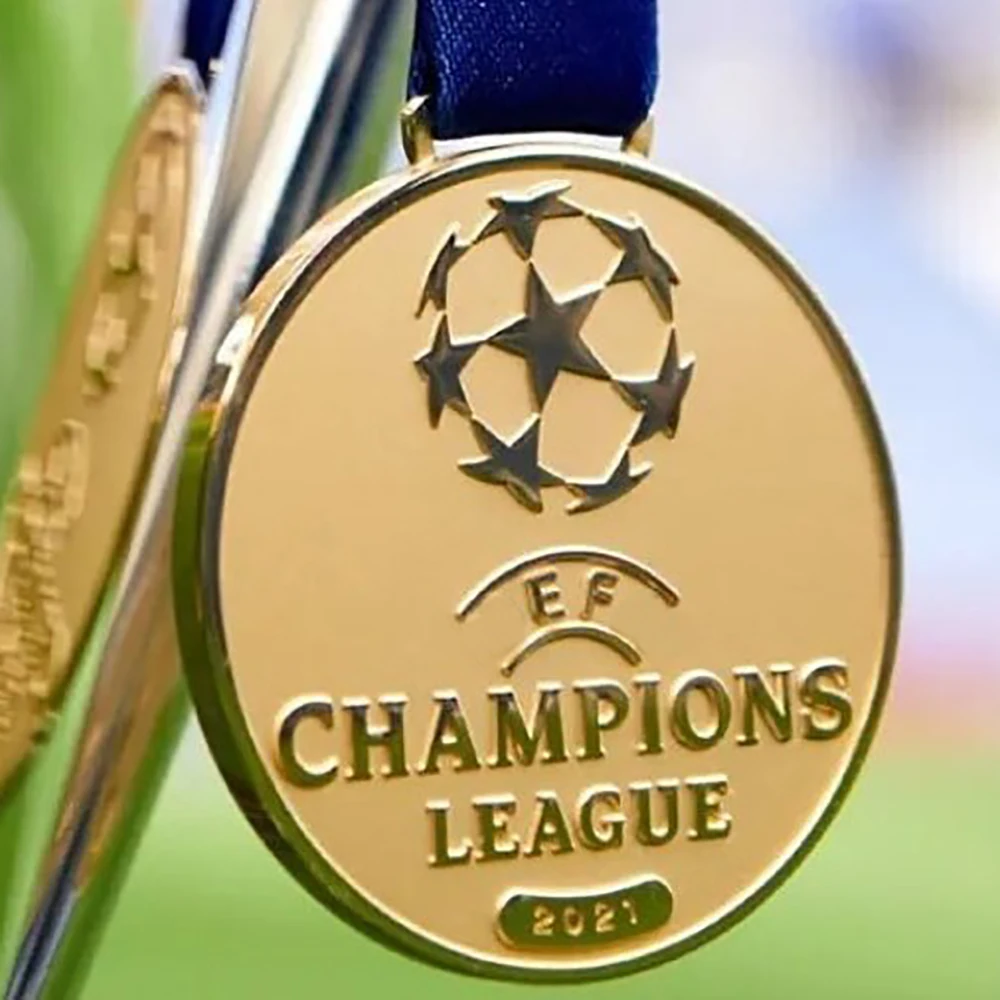 2024 Custom Awards Race League Football Medal Athletic Medallion 3D Brass Gold Silver Bronze Metal Europe Champions League Medal