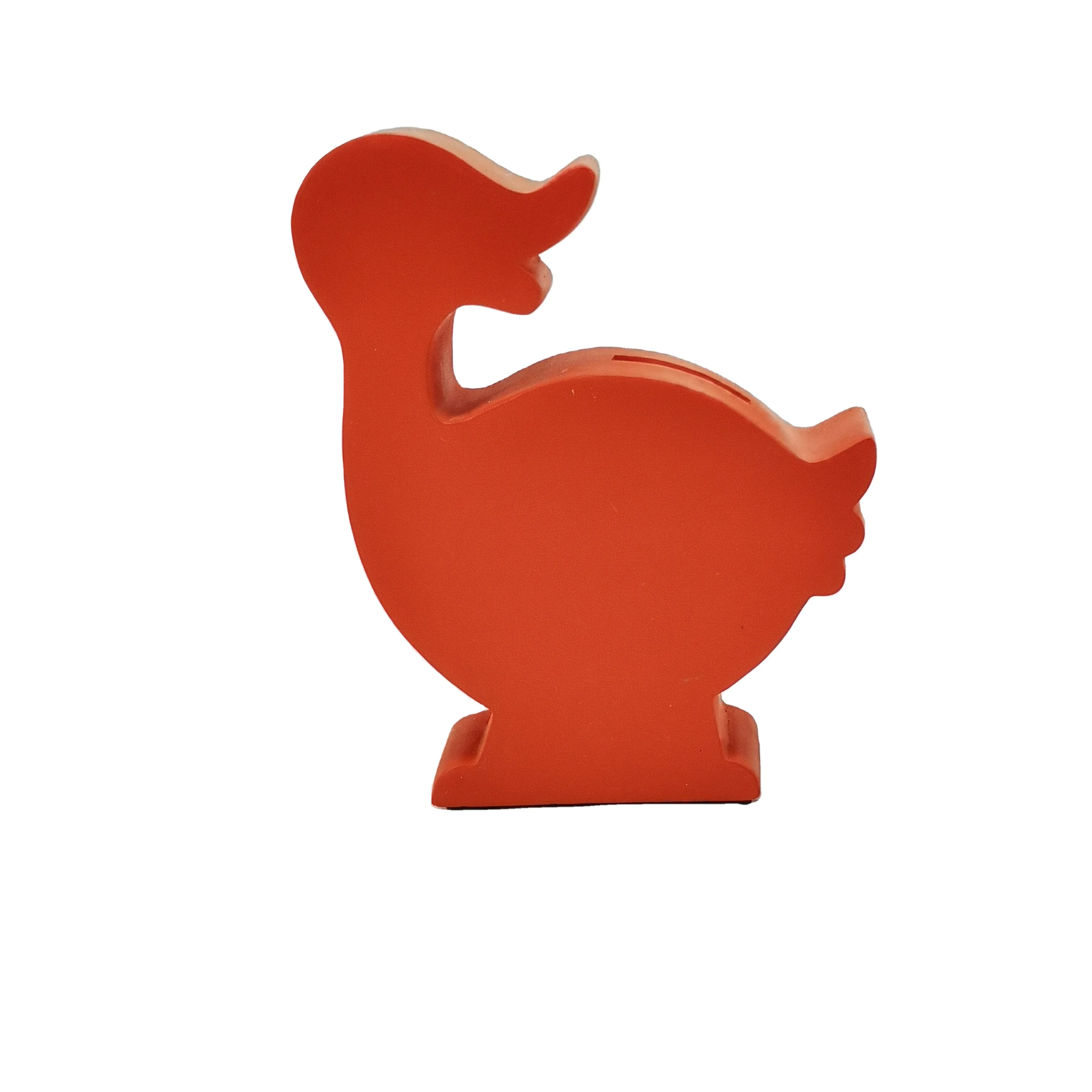 Eco-friendly Resin Silhouette Duck Money Saving Box Pure Color Home Decoration Model