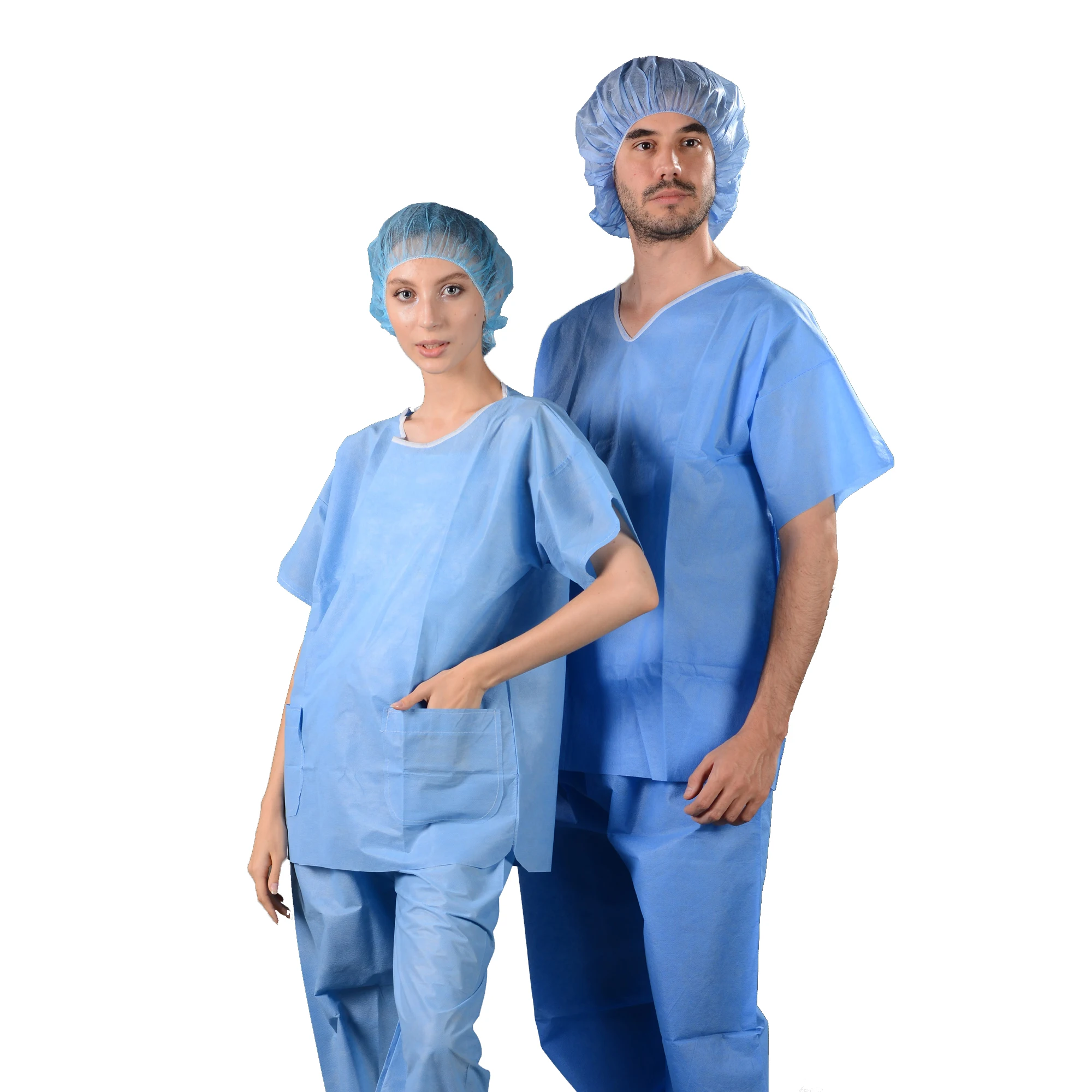 Breathable Waterproof Anti Bacteria Disposable uniform surgical Scrub Suits for doctors and nurses