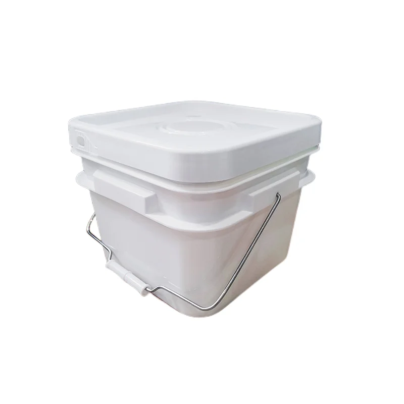 8 liter food grade square plastic bucket with lid and handle for paint,tool