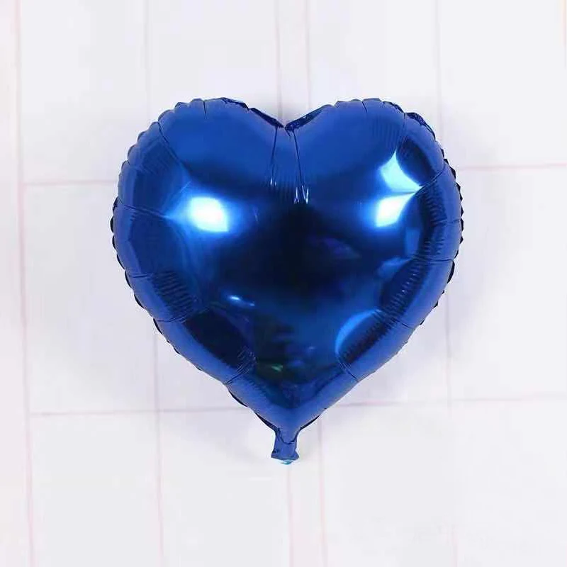 New products beautiful colorful 18inch heart shaped foil balloons