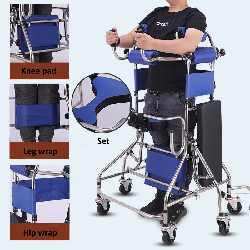 Rollator 8 Inch Wheels Walker with Seat Wheelchair & Lichtgewicht En Opvouwbaar Large Back 3 Wheel Foldable for Rollator