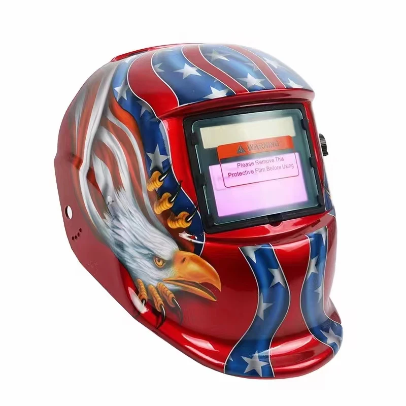 Automatic auto darkening head mounted solar power transparent welding faceshield dimming welding helmet mask for welder
