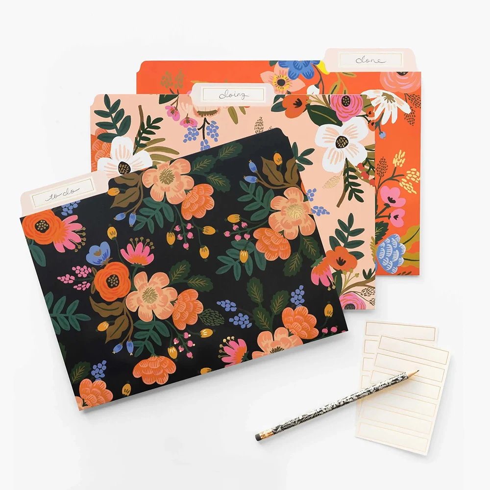 Custom Logo A4 Paper Assorted File Folder Holder Document Organizer Bag With Divider Label Sheet