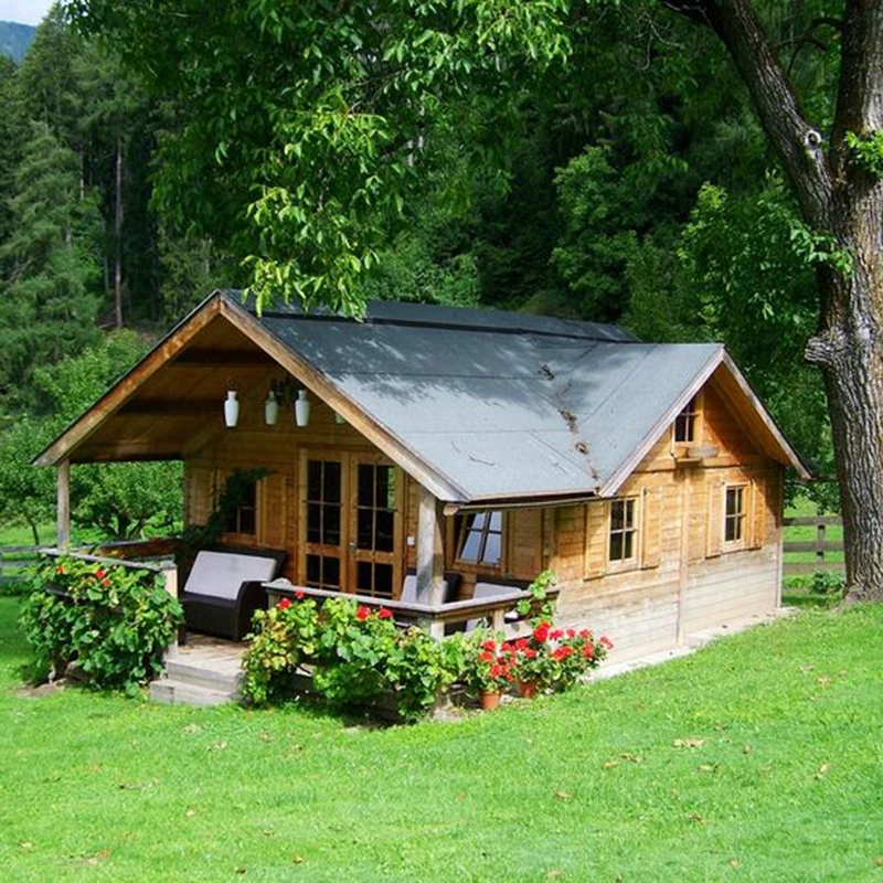 Quickly Assembled Modern Green Modular Small Family House Professional Prefab Log High Quality Wooden House