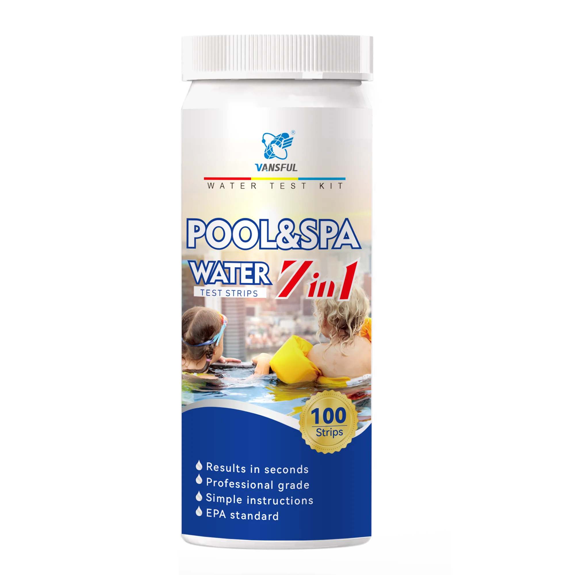 W-7 swimming pool total free chlorine Total chlorine pool water test strips