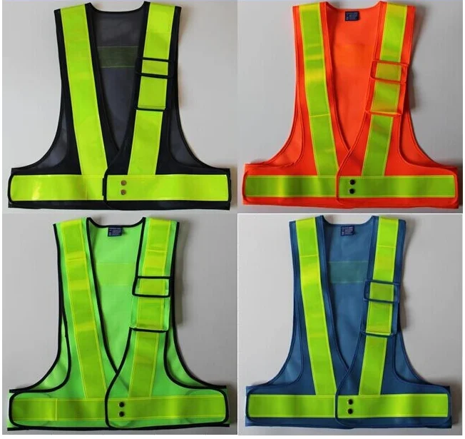 China factory supply wholesale high visibility reflective running reflector tape traffic use security safety vest jacket belt