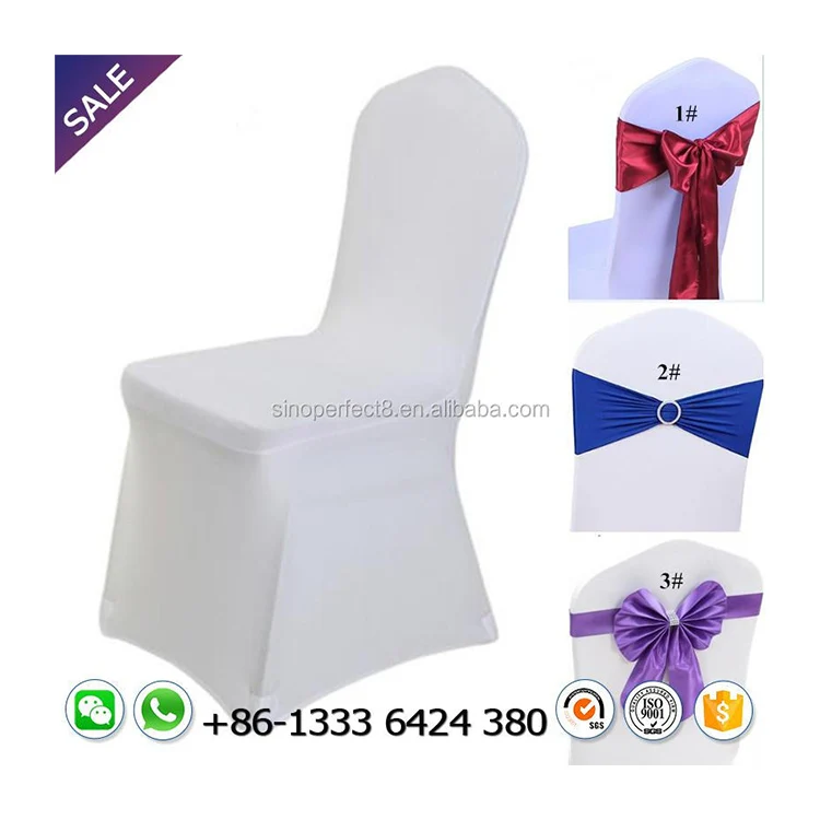 Cheap white spandex chair cover for wedding banquet hotel